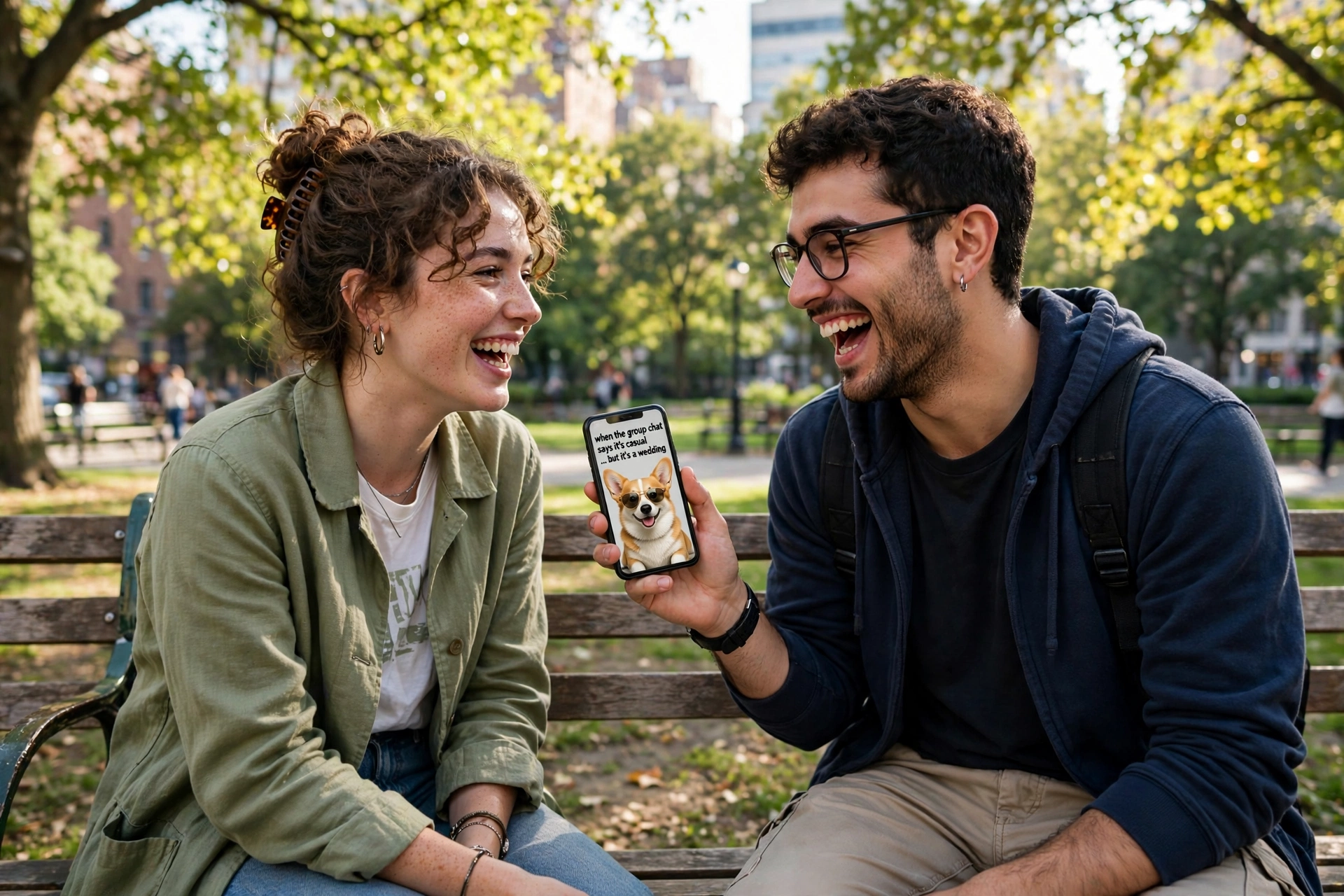 Joyful community members on the social app